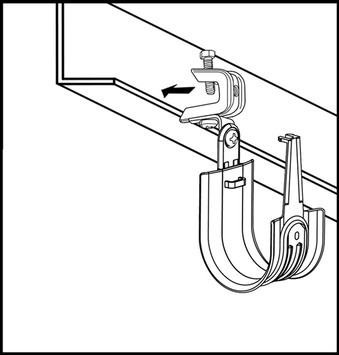 HPH 2 J-Hook With Beam Clamp Box of 25
