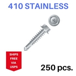 410 Stainless Hex Head Self Driller Screw 10 x 3/4" 250 Pack