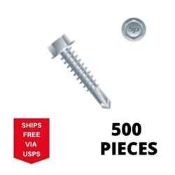 12 x 3/4" Hex Self Drill #3 Point 500 Pieces
