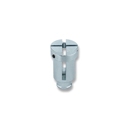 LMP Wire Plug Set Screw.  Wire twisting plug for Lagmaster Plus poles.  The ring features a set screw so you can lower the ring if you need to install jack chaing with eye lag.  Bring to upper posistion to install eye lag and twist wire.