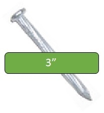 Perma Grip Concrete Nail 3"  BULK PACK