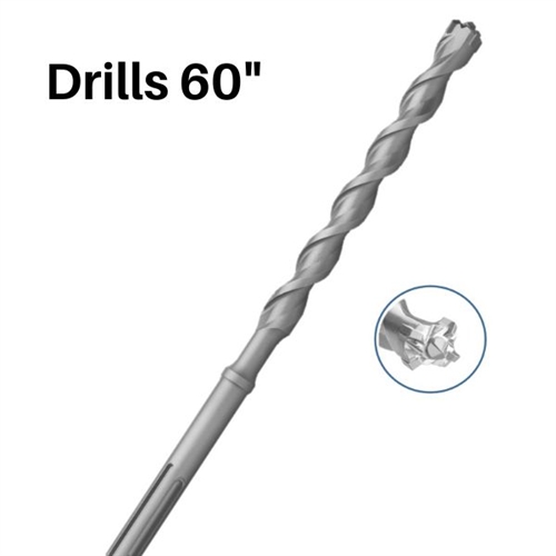 SDS Max Hammer Drill Bit 3/4" x 66" (60" usable length)