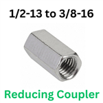 1/2"-11  to 3/8"-16  Reducing Rod Coupling Nut 50 Pieces