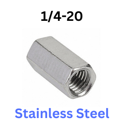 1/4-20 Rod Coupling Nut 18-8 Stainless 50 Pieces