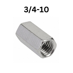 3/4-10 Rod Coupling Nut 25 Pieces
