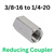 3/8"-16  to 1/4"-20 Reducing Rod Coupling Nut 50 Pieces