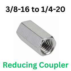 3/8"-16  to 1/4"-20 Reducing Rod Coupling Nut 50 Pieces