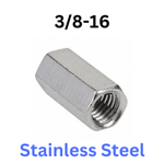3/8"-16 Rod Coupling Nut Stainless Steel 25 Pieces