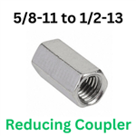 5/8"-11 to 1/2"-13  Reducing Rod Coupling Nut 25Pieces