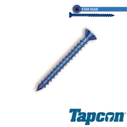 Tapcon Concrete Screw 1/4" x 5" Flat Head Star Drive Box of 100 ITW/Buildex Part #3193407V2.