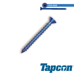 Tapcon Concrete Screw 1/4" x 6" Flat Head Star Drive Box of 100 ITW/Buildex Part #3203407V2.