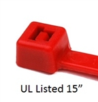 UL Listed Plenum Rated Red Cable Tie 15