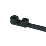 HellermanTyton 8" Screw Mount Black Cable Tie Wraps 100 Pieces