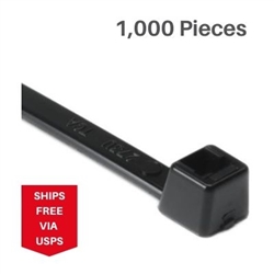 Hellerman/Tyton 8" Black Cable Tie Wraps 1,000 Pieces