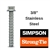 3/8" x 3" Simpson Titen HD Stainless Anchor Box of 50