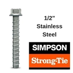 1/2" x 3" Simpson Titen HD 304 Stainless Anchor Box of 20