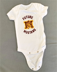 Future Mustang White Onesie