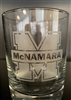 Etched Whiskey Glass