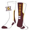 Maroon, Gold & White Spirit Socks