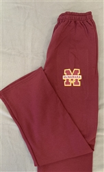 Open Bottom Maroon Sweatpants