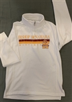 Ladies White Quarter Zip Sweatshirt