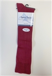 Ladies Maroon Knee Socks