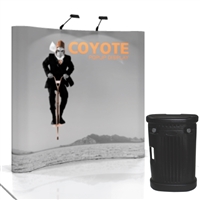3x3 Curved Coyote Pop Up Display with Full Graphic Mural Fast Kit
