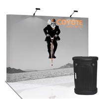 4x3 Straight Coyote Pop Up Display with Full Graphic Mural Fast Kit
