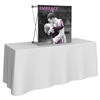 Embrace 1x1 popup trade show booth with dye-sub SEG fabric front graphic - Fabric Popup Tabletop Display