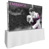 Embrace 3x2 pop up display with front dye-sub SEG graphic perfect for a table top display