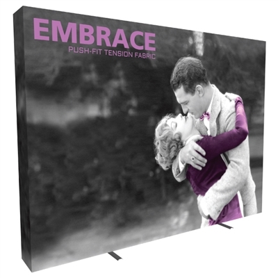 Embrace 4x3 pop up display with full fitted dye-sub SEG graphic including endcaps great for trade show back walls