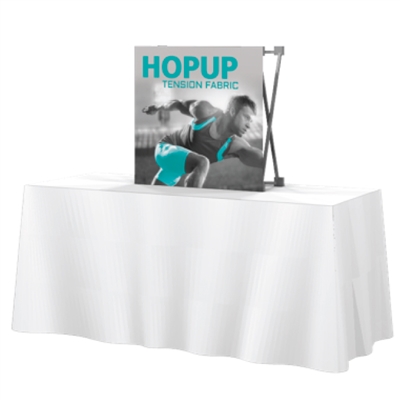 Hop Up 1x1 with Front Graphic - Portable Table Top Trade Show Display