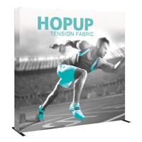 Hopup 3x3 Straight With Full Fitted Graphic - Pop Up Trade Show Display