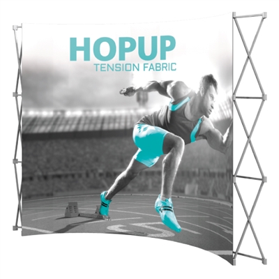Hop Up 4x3 Curved with Front Graphic - Pop Up Trade Show Display