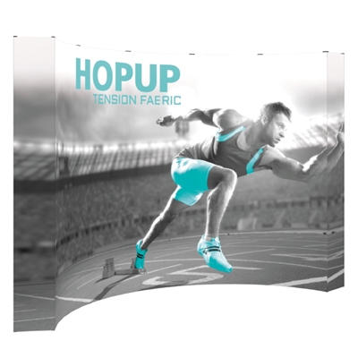 Hop Up 5x3 Curved with Full Fitted Graphic - Trade Show Display