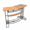 Curve Orbital Truss Podium Counter with Internal Shelf for Trade Shows