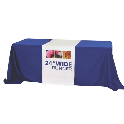24 Inch Table Runner Economy - Custom Printed Trade Show Table Cover