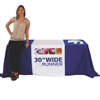 30 Inch Table Runner Economy - Custom Printed Trade Show Table Cover