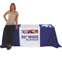 30" Table Runner Full - Custom Printed Trade Show Exhibit Table Cover