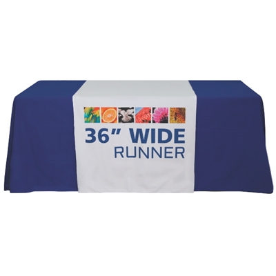 36" Table Runner Full - Custom Printed Trade Show Exhibit Table Cover