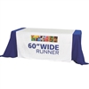 60" Table Runner Full - Custom Printed Trade Show Exhibit Table Cover