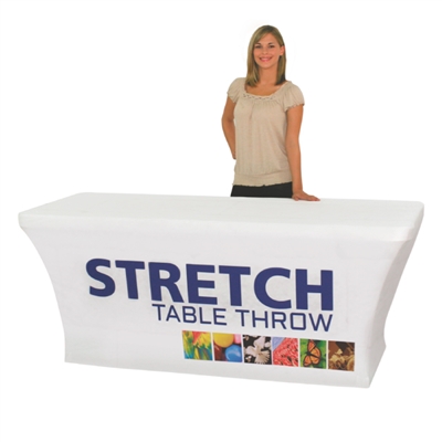 4 FT. Stretch Table Throw - Fitted Trade Show & Exhibit Table Covers
