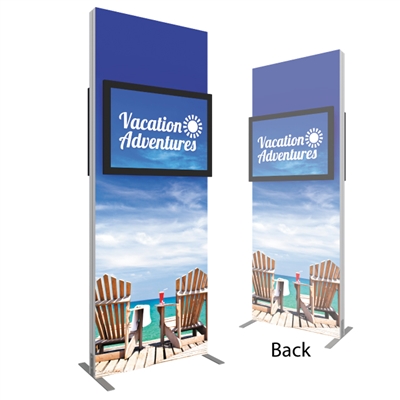 Vector Frame Monitor Kiosk 01 Double-Sided 2 Graphics - Portable Trade Show Display