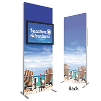 Vector Frame Monitor Kiosk 01 Single-Sided 2 Graphics (GRAPHICS ONLY) - Portable Trade Show Display