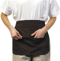 Short Apron Money Pocket Black With Zip- One Size - A005