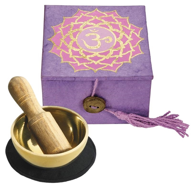 2 inch Crown Chakra Mini Meditation Bowl in Gift Box