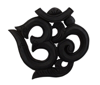 Stained Wooden Om Symbol Wall Plaque
