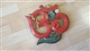 Hand Painted Wooden 'Om' Symbol Wall Plaque color