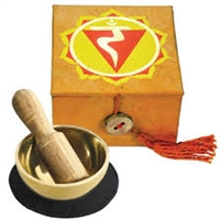 Tibetan Mini Meditation Bowl and Box: 2" Solar Plexus CHAKRA