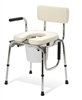 Guardian Padded Drop Arm Commode Chair - 350-lbs. Weight Capacity